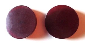 2 antike Vintage Knöpfe weinrot oder tiefrot (r2) - Bild 1 von 5
