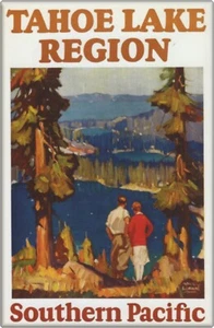 Magnet - Tahoe Lake Region Vintage Train Ad Reproduction - 2" x 3" - #31609 - Picture 1 of 2