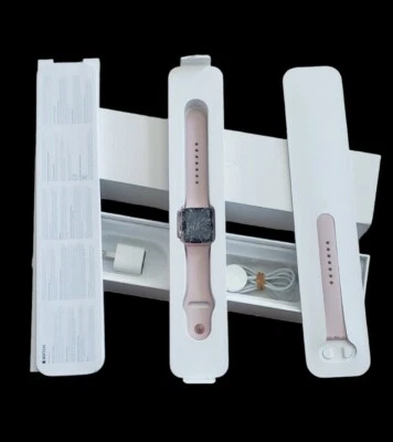 AS IS *PARTS/REPAIR* Screen Damage Apple Watch Series 2 38mm Rose Gold Aluminum  - Image 1 of 4