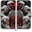 Personalised Text Wallet Phone Cover For Samsung Note20/10/9/8/5/4 Series Skull