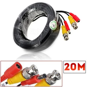 20 metros BNC CC Extensión de Potencia CCTV DVR Cámara de Seguridad Cable de Grabación de Video Cable Plomo - Imagen 1 de 9