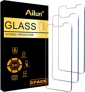 Ailun Glas Displayschutzfolie für iPhone 13 Mini [5,4 Zoll] Display 2021 3er-Pack T