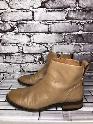Franco Sarto A-Lori Marrón Cuero Redondo Cremallera Lateral Botines Mujer Talla 8M US/38EU Foto 1 de 4