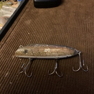 Señuelo vintage para lubinas de superficie de madera Tack de 3 3/4"" en perca, pescable - Imagen 1 de 6