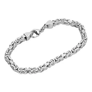 Armband 925 Sterling Silber 21cm Königskette 4 fach diamantiert Herren Armkette - Picture 1 of 3