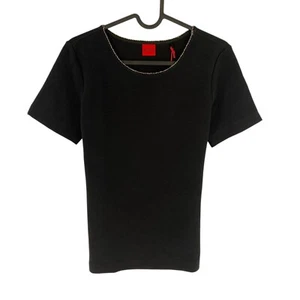 HUGO BOSS Women Black Short Sleeves Crew Neck T Shirt Size S - Picture 1 of 10