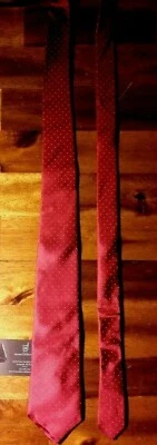 Corbata a lunares roja Hardy Aimes delgada 3,0 - 57,5 pulgadas nueva XL DE COLECCIÓN clásica Foto 1 de 3