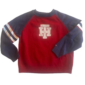 Tommy Hilfiger Boys Sweater Size Small  Size 6 Red/Navy - Picture 1 of 6