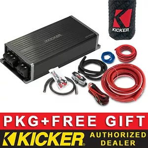 KICKER KEY500.1 CAR AUDIO SUBWOOFER 1CH/MONO SMART AMPLIFIER + 8AWG AMP KIT - Picture 1 of 5