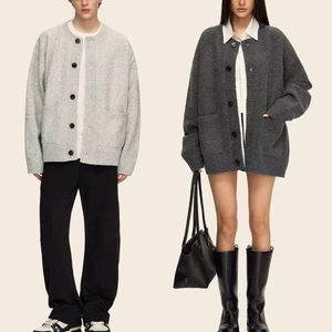 Men and Women, Autumn and Winter, Loose, Knitted Cardigan Tops, Sweaters - Picture 1 of 22