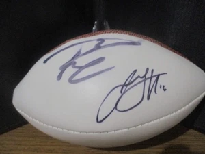 RUSSELL WILSON/JARED GOFF autographed/signed NFL white panel mini football - Picture 1 of 6