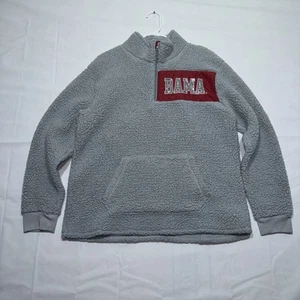 PINK Victoria’s Secret BAMA Sherpa Pullover M grau Fleece Alabama Crimson Tide  - Bild 1 von 9