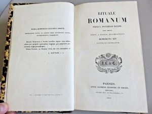 1853 - RITUALE ROMANUM - Roman Ritual in Latin - Musical Scores, Exorcism RARE - Picture 1 of 24