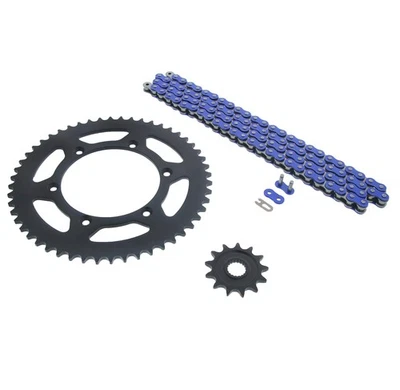 Yamaha WR250F 2001-2006 cadena y piñón azul sin junta tórica negro 13/52 114L Foto 1 de 4