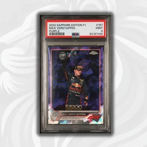PSA 9 -  /10 Max Verstappen #167 - Sapphire - Purple - 2022 Topps Chrome F1 - Picture 1 of 2