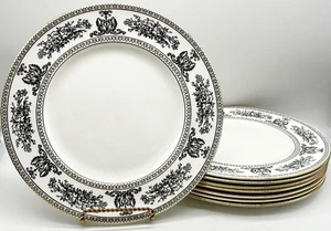 8er SET WEDGWOOD BLACK COLUMBIA SPEISETELLER, TOP ZUSTAND - Bild 1 von 14