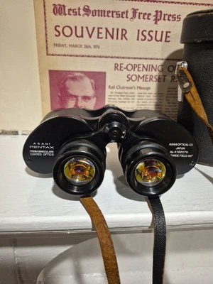 Asahi Pentax 8x40 Binoculars 9.5° Wide Angle Coated Vintage Clean - Image 1 of 4