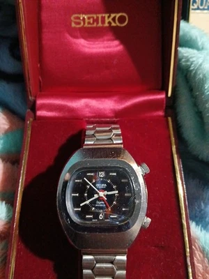 Reloj despertador mecánico vintage Sicura Signal esfera azul raro  Foto 1 de 4