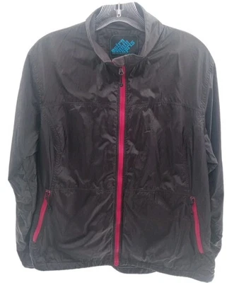 Eastern Mountain Sports Windbreaker Jacket Womens Large Black Full Zip Nylon EMS - Image 1 of 4