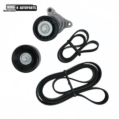 4x Serpentine Belt Drive Component Kit for Chevy Silverado 2500 HD GMC US Stock Foto 1 de 4