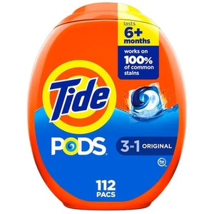 Tide PODS Flüssigwaschmittel, Originalduft, HE-kompatibel, 112 Stück - Bild 1 von 1