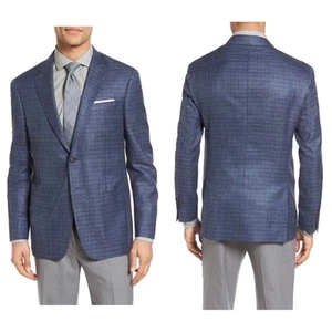 Todd Snyder 44R Mayfair Fit Sport Coat Blue Plaid Silk Wool Two Button Vented - Picture 1 of 15