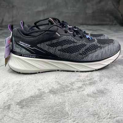 Skechers Edgeride Running Shoes Womens 11 Power Flow Black/Lavender Athletic New - Image 1 of 4