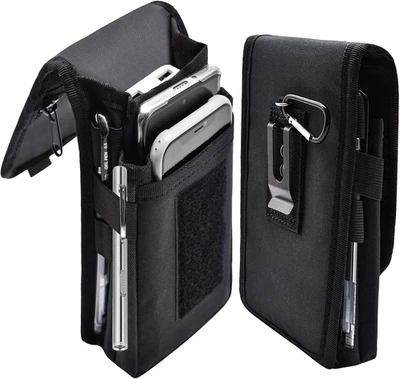 Dual Phone Holster, Large Smartphone Pouch, Belt Cell Phone Holder for Iphone.. - Image 1 of 4
