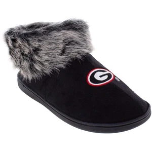 Zapatilla superior peluda de piel de oveja sintética Georgia Bulldogs - Imagen 1 de 14