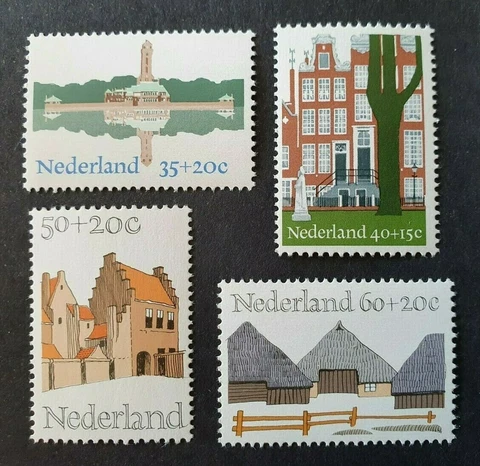 1975 NETHERLANDS NEDERLAND SET HOUSES FARM ARCHITECTURE VF MNH Cover