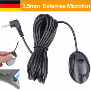 External Mikrofon Standard 3.5mm Plug and Play für Autoradio GPS Navi PC Laptop - Bild 1 von 11