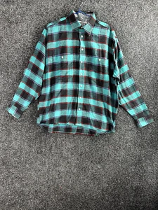 Seidensticker Men Long Sleeve Casual Shirt Size Large Cotton Check Button Up - Picture 1 of 24