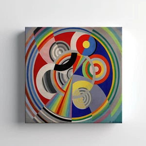 Impresión en lienzo abstracto Rhythm No.1 Robert Delaunay arte de pared decoración del hogar - Imagen 1 de 10