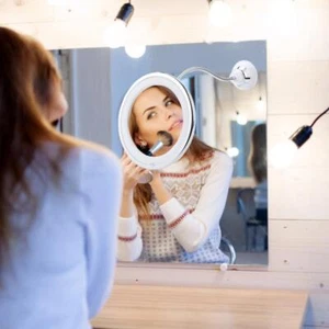 10X Magnifying Suction Mirror 360 Degree Swivel Makeup Mirror for Home Bathroom - Picture 1 of 7