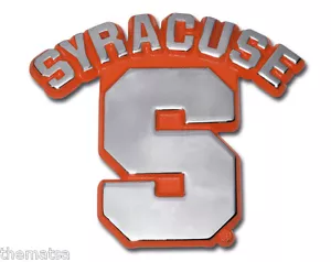 MEDAGLIONE EMBLEMA CROMATO AUTO MADE IN USA SYRACUSE UNIVERSITY - Foto 1 di 1
