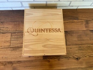 QUINTESSA Wooden Wine Bottle Crate 3 bottle holder Napa Valley - Empty Box - Picture 1 of 7
