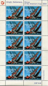 Svizzera 2003 - Alinghi vince l'American's Cup - Foglietto - MNH - Imagen 1 de 1
