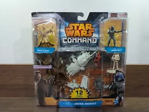 Hasbro Star Wars 2014 Command Arena Assalto Esercito Figure Set Windu & Fett - Foto 1 di 6