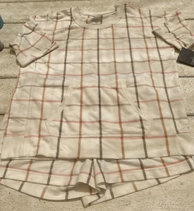 NWT Cuddl Duds 2 pc Shorts Set PJ set sz  Sm checked pattern s/s - Picture 1 of 7