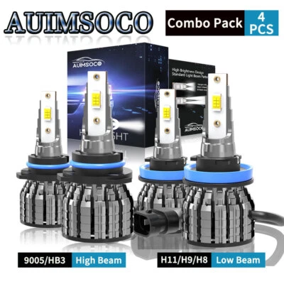 For Ram 2500 2011-2021 LED Headlights Combo High Low Beam 9005+H11 Bulbs 72000LM - Image 1 of 4