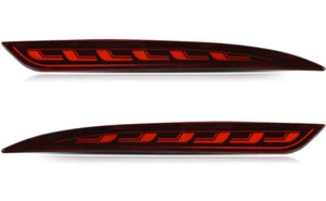 Red Housing Full LED Rear Bumper Fog Reflex Lamp for Tesla Model 3 - Picture 1 of 6