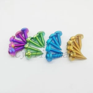 5pcs Titanium Ti Bolt M5x18mm Self Tapping Screw GR5 Flying saucer Torx Head - Picture 1 of 10