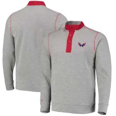 Suéter Para Hombre Washington Capitals 2XL Henley Pullover Rojo Gris Jaspeado Nuevo Foto 1 de 3