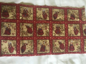 Fairy Greetings Christmas Fairies 3 Panels 11 Fairies Per Piece Fabric Freedom  - Picture 1 of 2