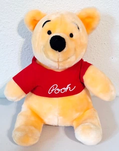 Vintage Disneyland World WINNIE THE POOH with Shirt Stuffed Animal Plush 9" - Picture 1 of 6