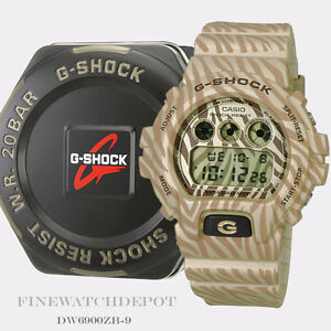Authentic Casio G-Shock Men's Zebra Camouflage Classic Digital Watch DW6900ZB-9