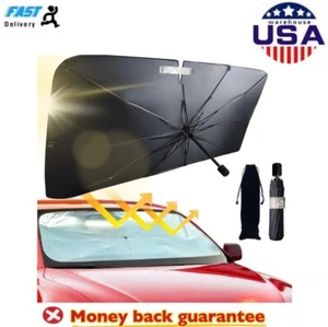 TOP QUALITYđ„ Car Windshield Sun Shade - Foldable Car Sunshade Cover UV Block - Picture 1 of 13