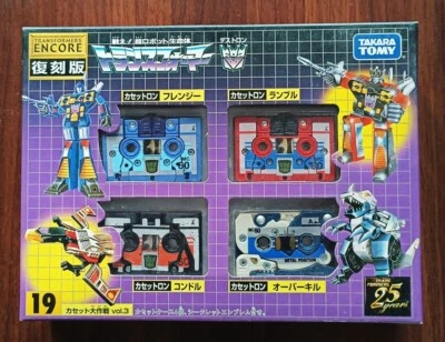 TRANSFORMERS G1 ENCORE 19 CASSETTE VOL 3 OVERKILL TAKARA TOMY JAPAN SEALED NEW - Image 1 of 4