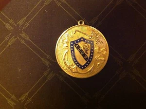 A.O.U.W. (Antiker Orden der Vereinigten Arbeiter) Medaille Medaillon Abzeichen Emaille RAR! - Bild 1 von 2