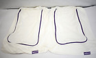 2 taies d'oreiller de marque matelas violet STANDARD QUEEN blanc fermeture éclair protection de luxe